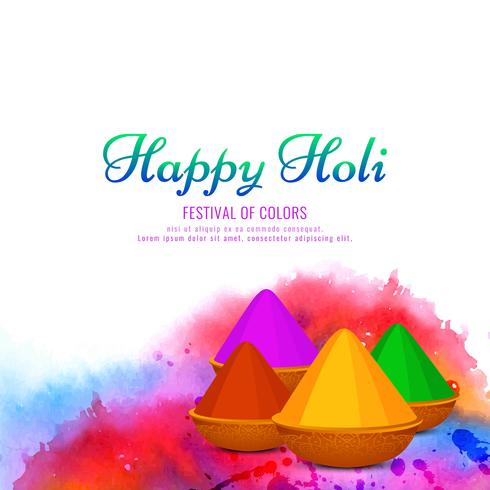 Fondo de festival indio abstracto feliz Holi vector