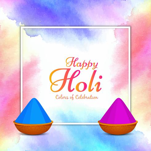 Abstract colorful Happy Holi greeting background design vector