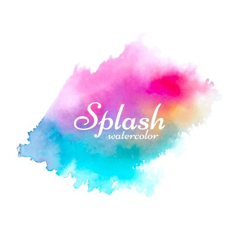 Abstract colorful watercolor splash design vector