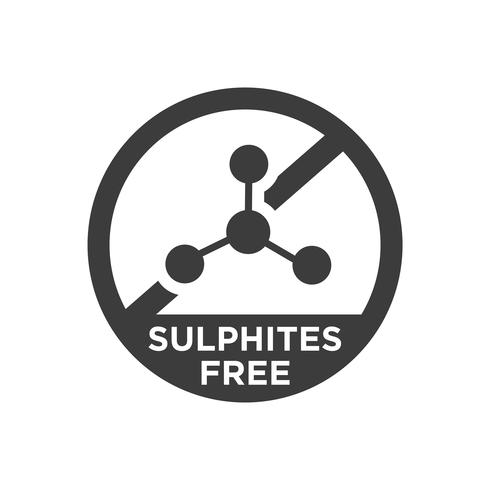 Icono libre de sulfitos. vector
