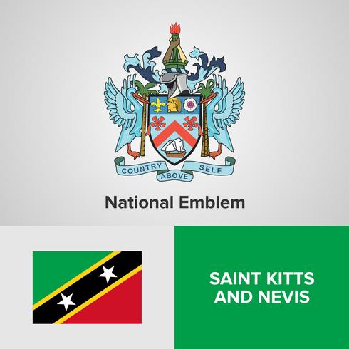 National Emblem, Map and flag  vector