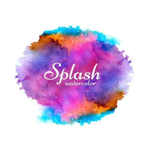 Modern colorful watercolor splash design vector