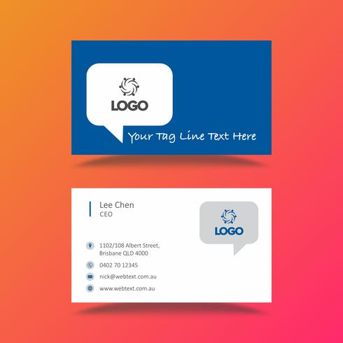 Professional Business Card Design Template  vector