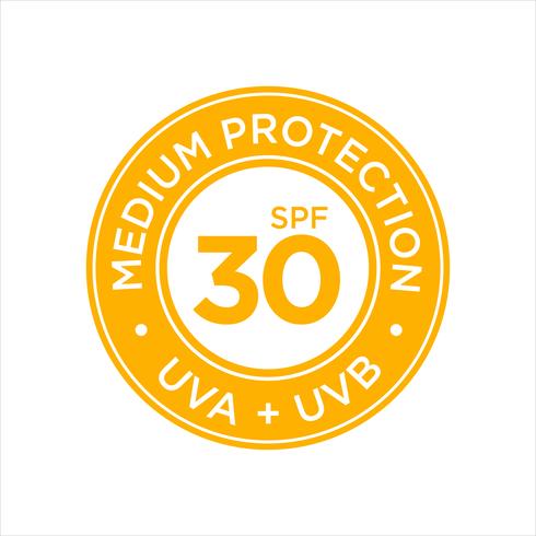 UV, protección solar, medio SPF 30 vector