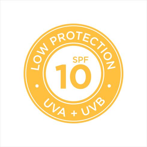 UV, protección solar, bajo SPF 10 vector