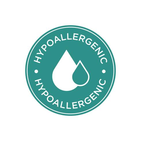 Hypoallergenic green icon vector