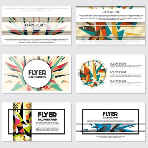 Low Poly Flyer style background Design Template vector