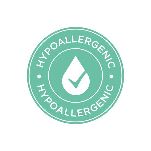 Hypoallergenic green icon vector