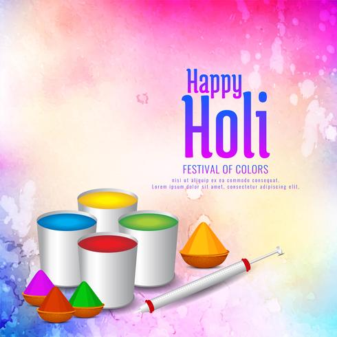 Beautiful Happy Holi celebration background design vector