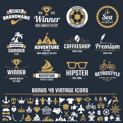 Vintage Retro Vector Logo para banner