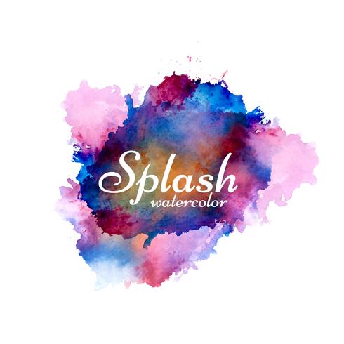 Stylish colorful watercolor splash design vector