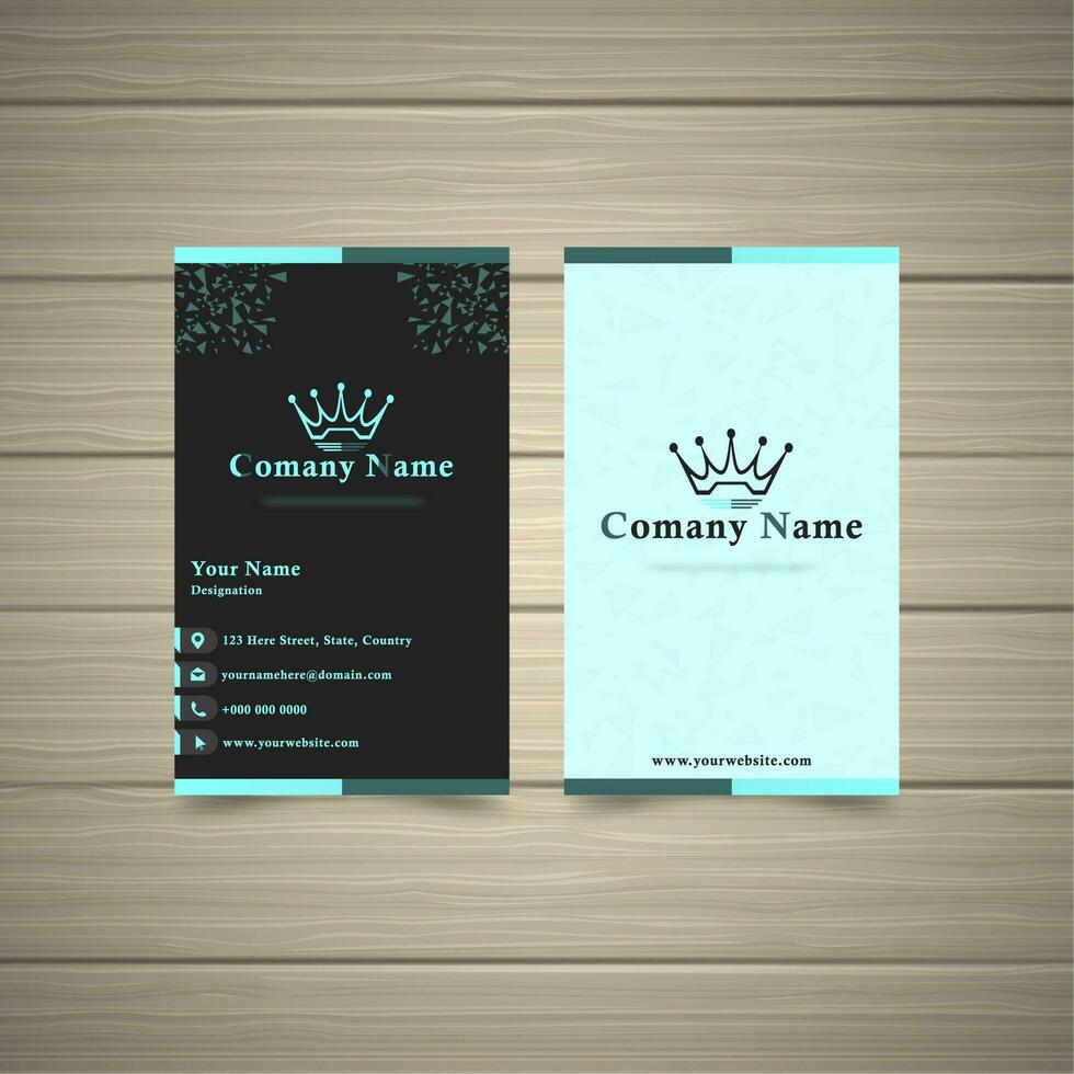 Neon Effect Business Card vector