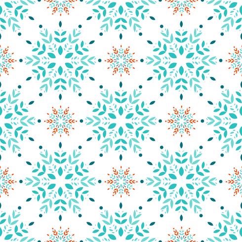 Snowflakes seamless pattern  vector