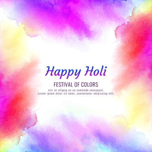 Hermoso diseño de fondo feliz celebración de Holi vector