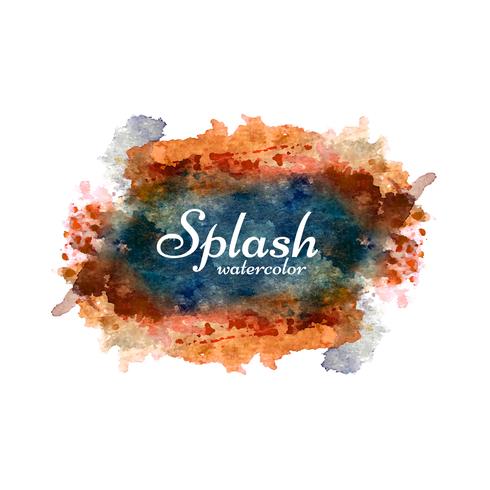 Stylish colorful watercolor splash design vector