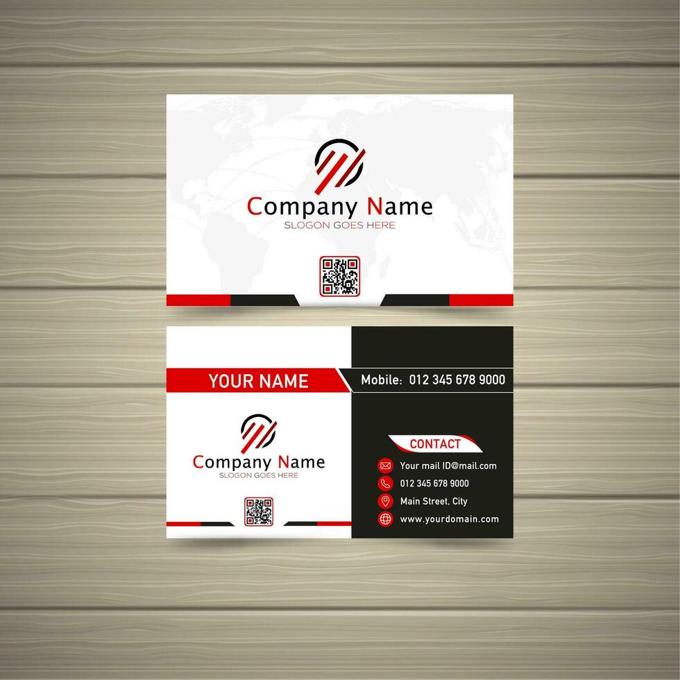 Red Business Card vector