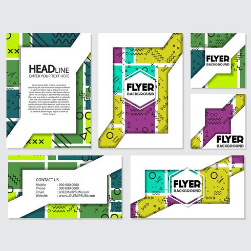memphis background style Design Template vector