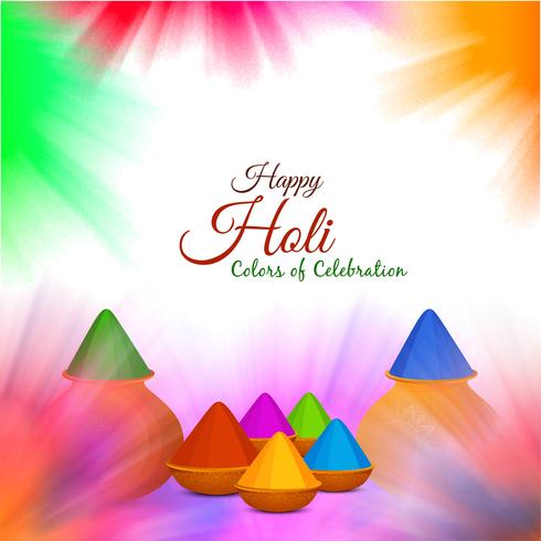 Abstract Happy Holi decorative background vector