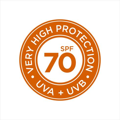 UV, protección solar, muy alto SPF 70 vector