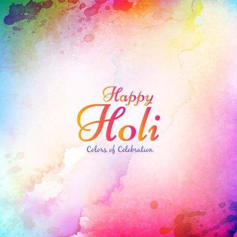 Abstract Happy Holi beautiful background vector