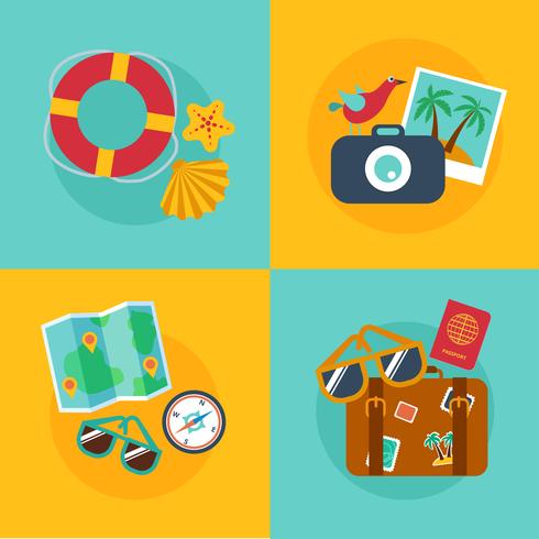 Concepts and banners  of travel, summer  vector