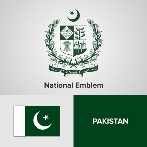 National Emblem, Map and flag  vector