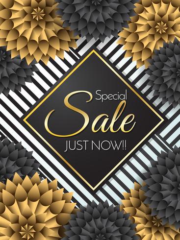 Sale Flowers Vector background