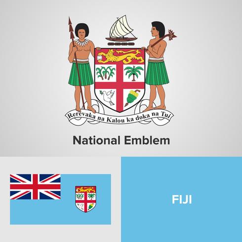 National Emblem, Map and flag  vector