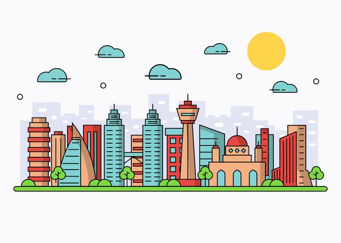Kuala Lumpur Citysape Vector
