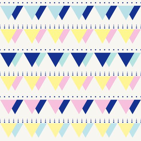 Seamless vintage abstract pattern with triangles in the style of 80 s.  vector