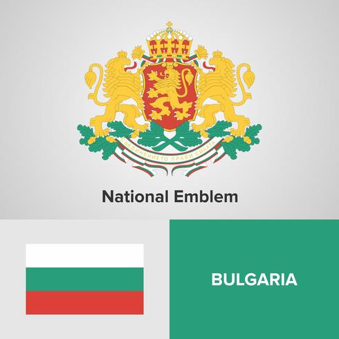 National Emblem, Map and flag  vector