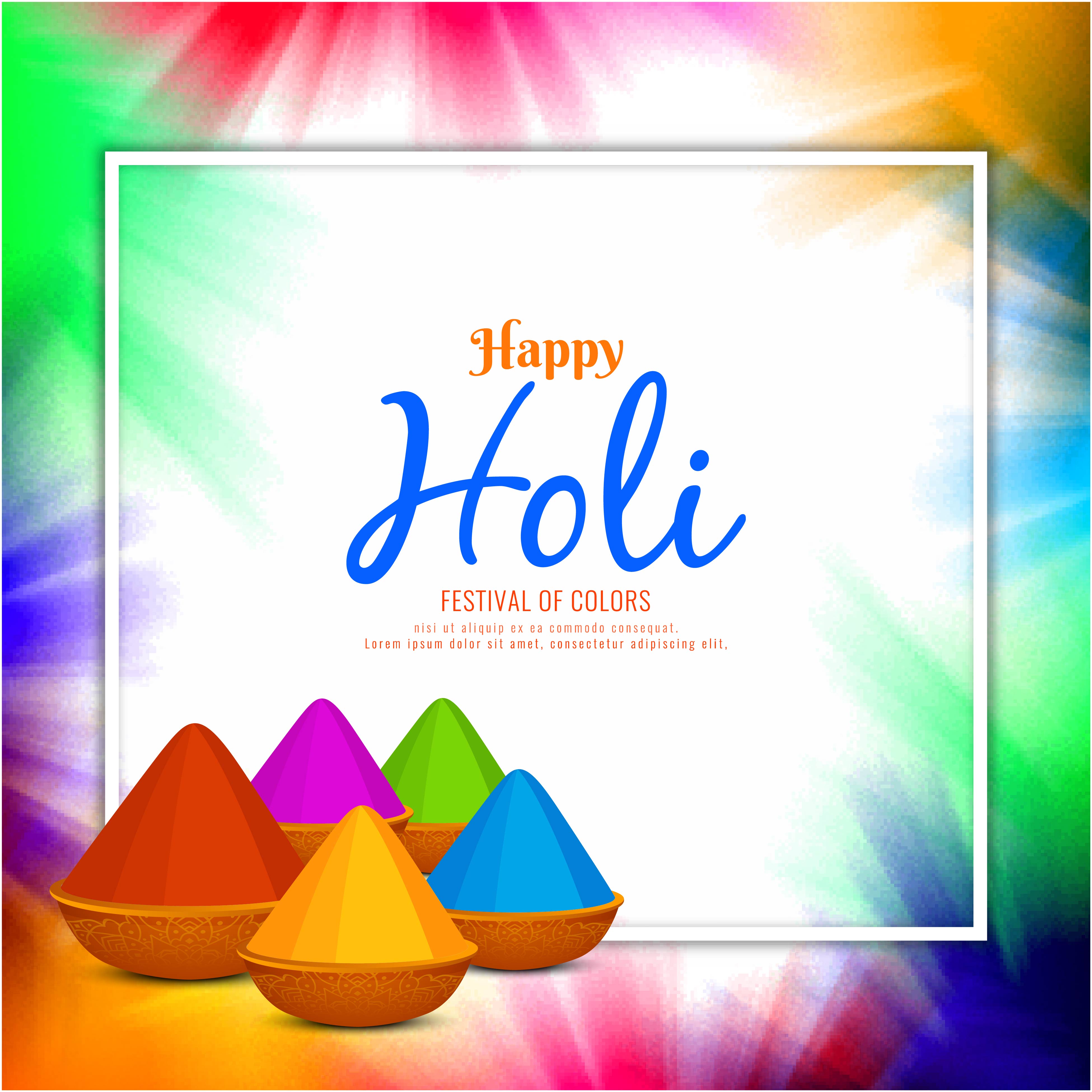 Abstract Colorful Happy Holi Background Download Free Vectors