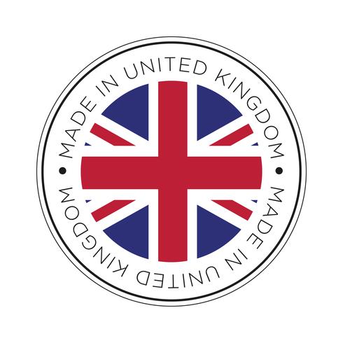 Made in United kingdom flag icon. vector