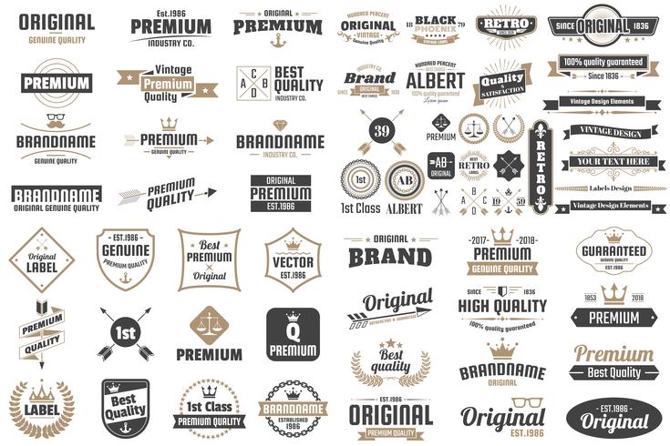 Vintage Retro Vector Labels for banner