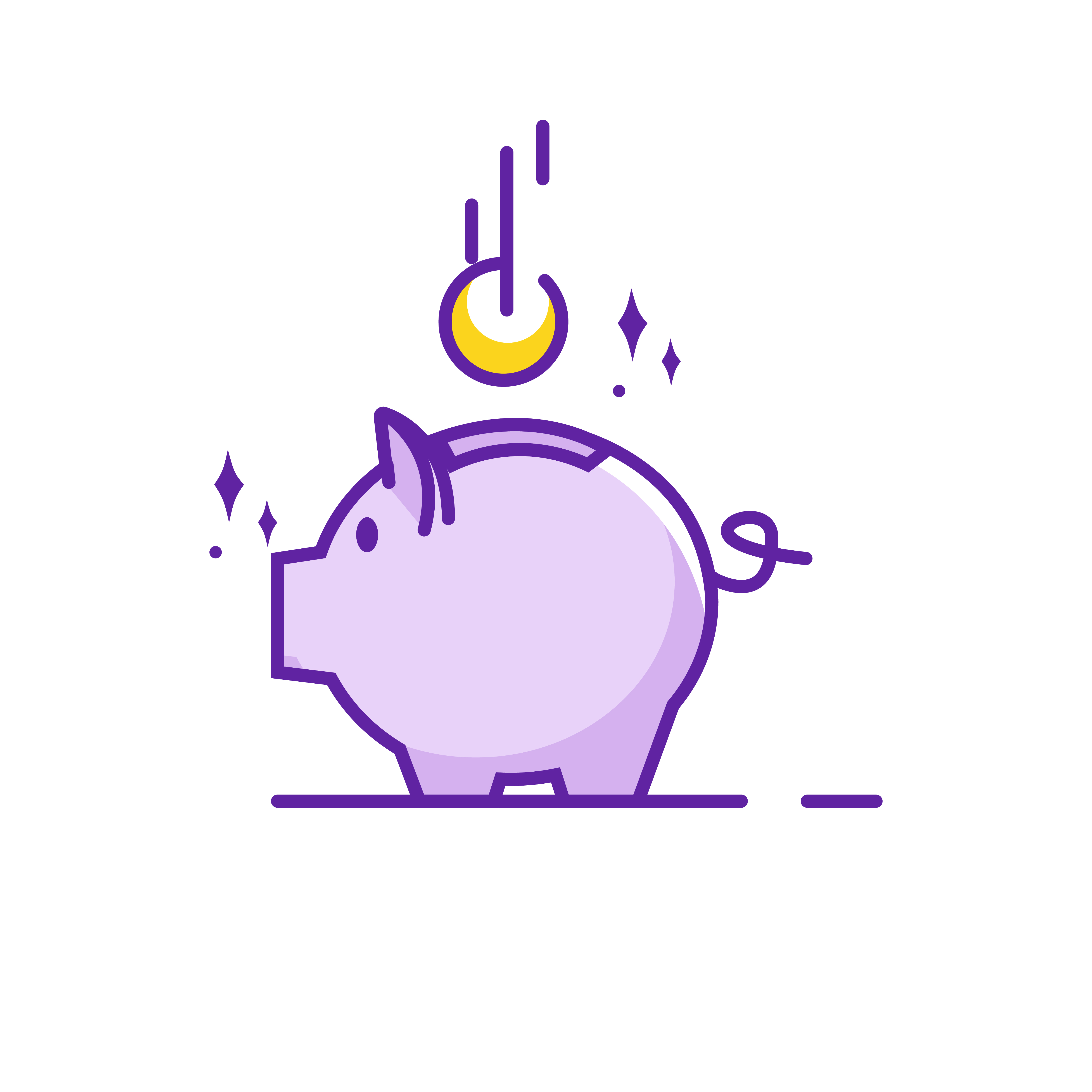 Piggy bank simple vector in flat linework style 344223 Vector Art at