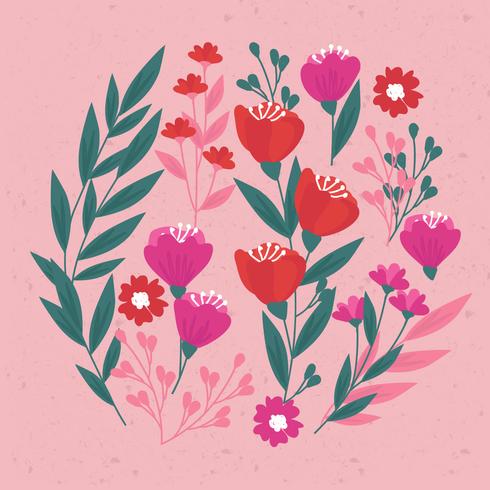 Vector Hand Drawn Floral Elements