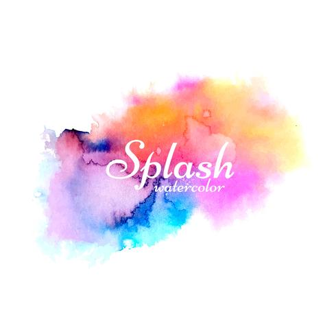 Abstract colorful watercolor splash design vector