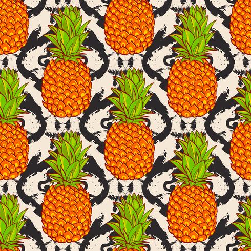 Tropical Pineapples Background  vector