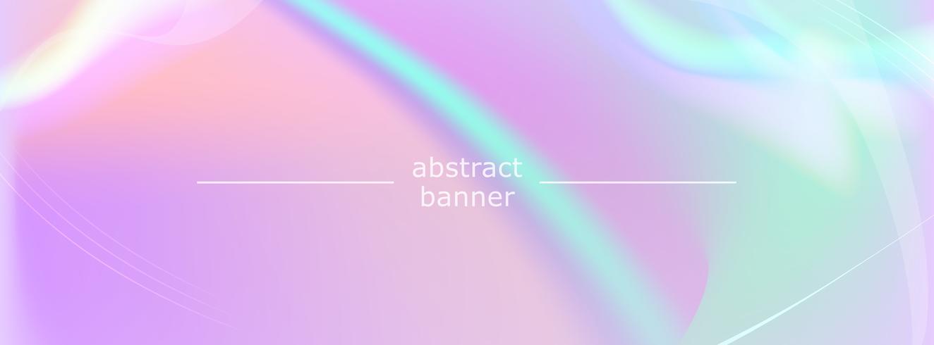 Banner vector iridiscente abstracto