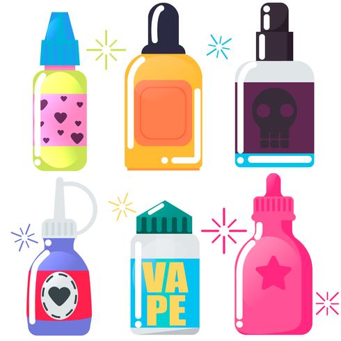 Vape shop set. vector