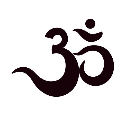 Om or Aum Indian sacred sound, original mantra, a word of power. vector