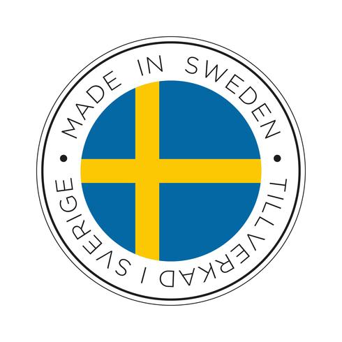 Made in Sweden flag icon. vector