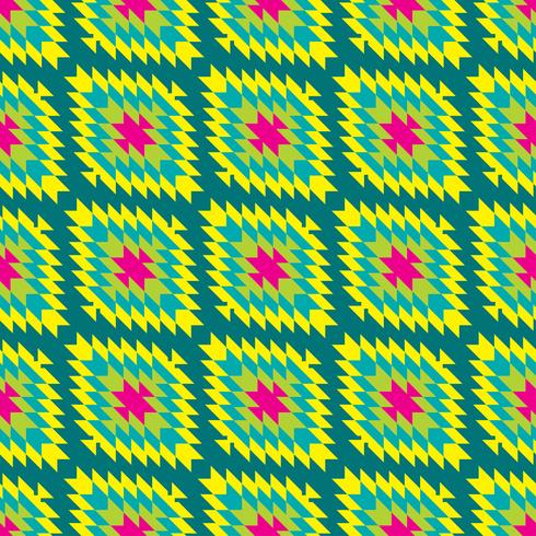 Mexican Folkloric  tracery textile seamless pattern vector