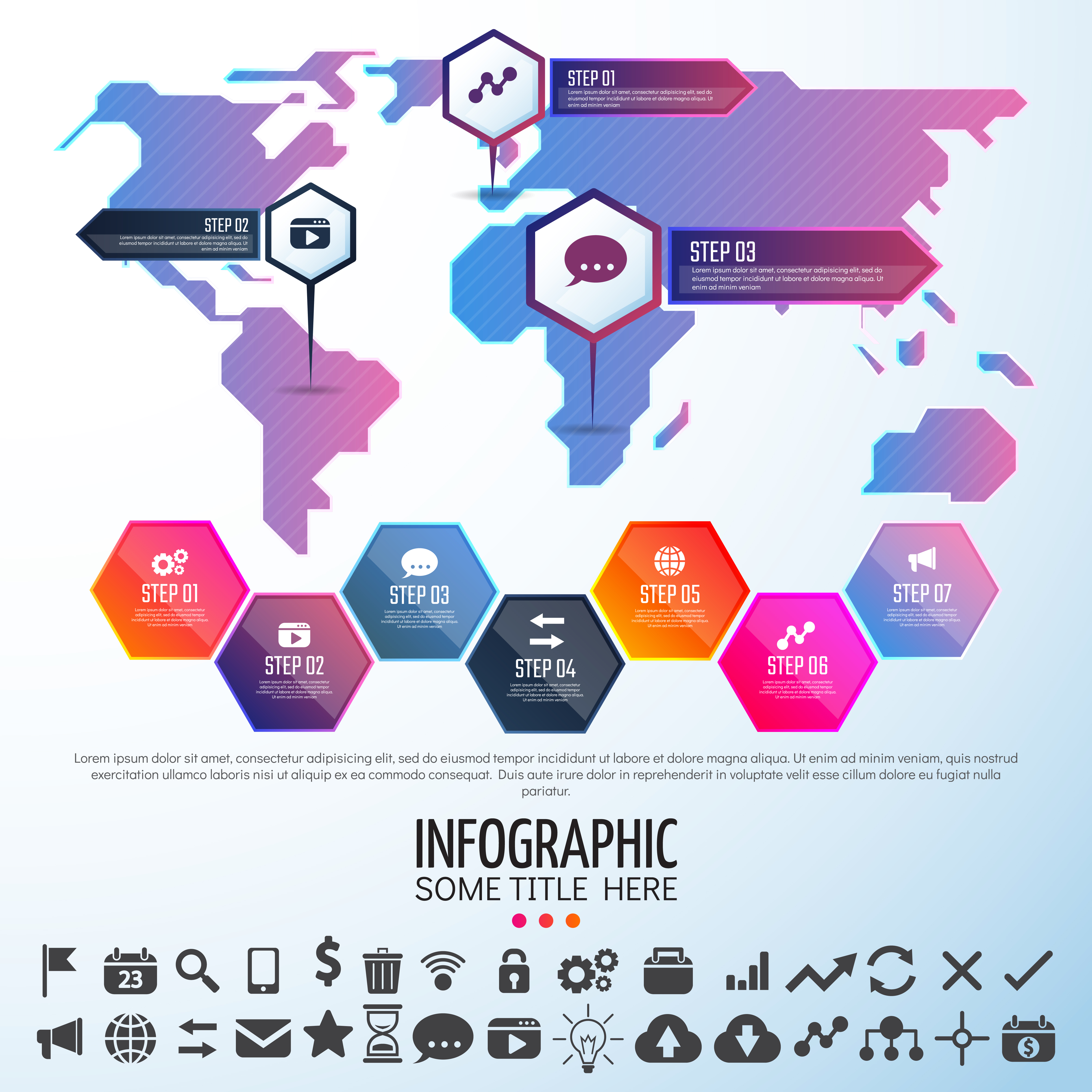 Smart World Map Infographics Powerpoint Template World Map Template ...