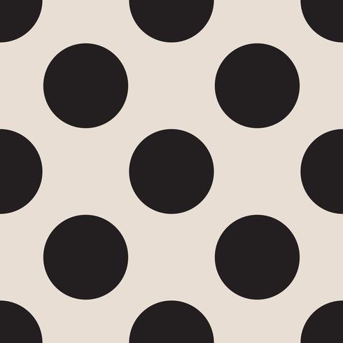 seamless patterns with white and black peas (polka dot).  vector