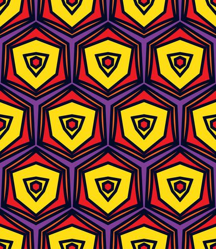 Seamless vintage abstract pattern with triangles in the style of 80 s.  vector