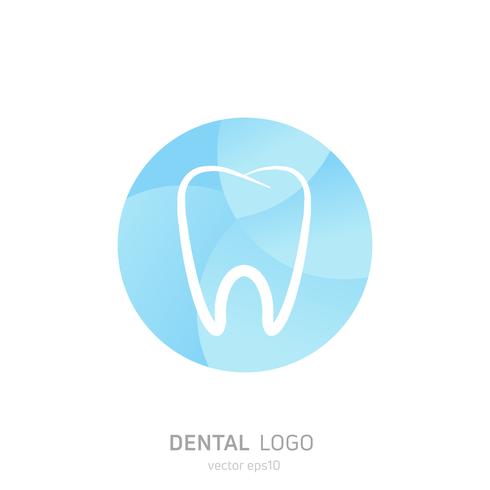 Logo de la clínica dental. Cura el icono de los dientes. Oficina del dentista. Vector plano illustraton