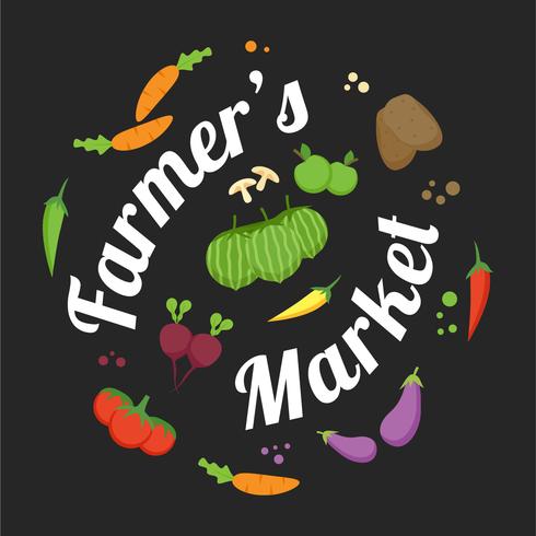 flyer design farmers market vector