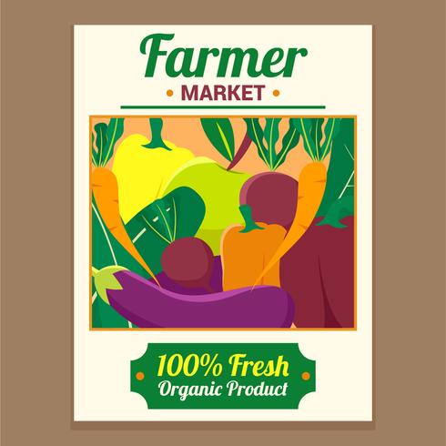 flyer design farmers market vector