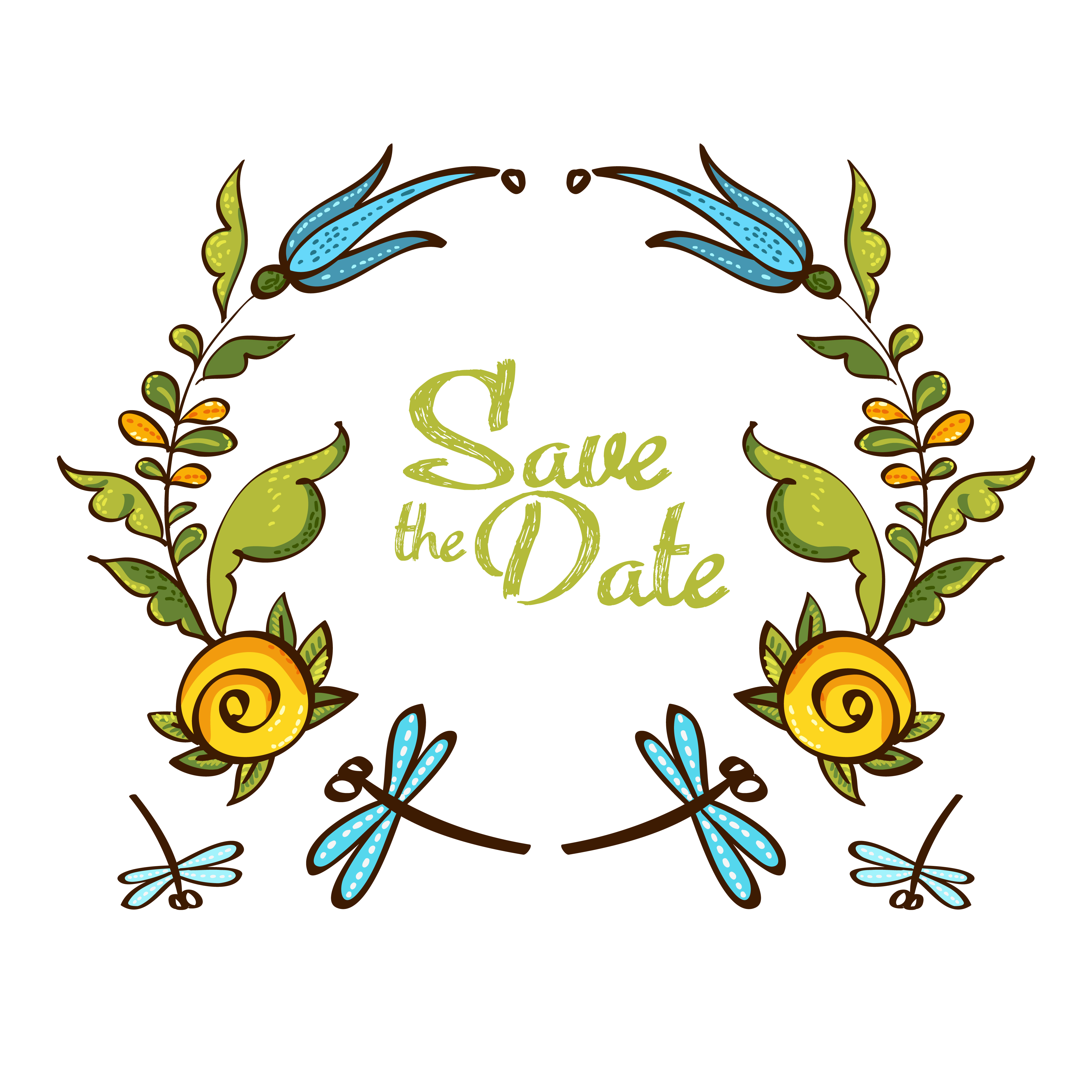 Download Beautiful Floral Wreath - Download Free Vectors, Clipart ...